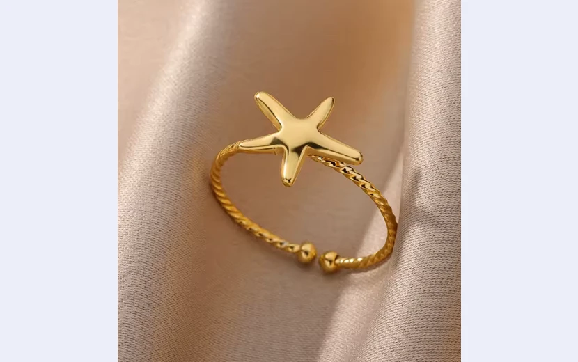 rendy-316l-stainless-steel-star-rings-for-women--adjustable-gold-open-ring-elegant-jewelry-gift-for-weddings--daily-wear